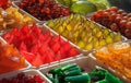 Candied fruits at market in Nice