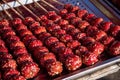candied haws on a stick,Chinese traditional food,Street Food