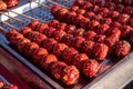 candied haws on a stick,Chinese traditional food,Street Food