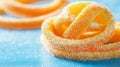 Candied Orange Peel on Blue Background Royalty Free Stock Photo