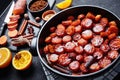 Candied yams or sweet potatoes, top view