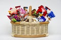 Candies in basket Royalty Free Stock Photo