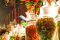 Jars of Candies in Honeydukes Candy Shop in Harry Potter World Royalty Free Stock Photo