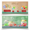 Candies Horizontal Banners