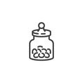 Candies jar line icon Royalty Free Stock Photo