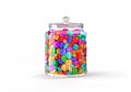 Candies Jar of multicolored. Royalty Free Stock Photo