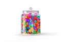 Candies Jar of multicolored. Royalty Free Stock Photo