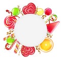 Candies Round Frame