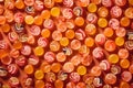 candies seamless background, top-down view, Food magazine photography Royalty Free Stock Photo