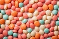 candies seamless background, top-down view, Food magazine photography Royalty Free Stock Photo