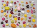 Candies. Sweet food. Caramel stones, sea pebbles. Royalty Free Stock Photo