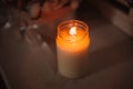 candl fire dark light Royalty Free Stock Photo