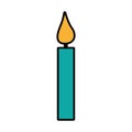 Candle birthday isolated icon