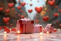 candle and boxes red candle and box christmas gift box Royalty Free Stock Photo