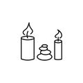 Candle, Buddhist, stones icon. Simple line, outline vector religion icons for ui and ux, website or mobile application
