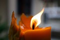 Candle, candlelight in dark background, lighting of candle, candle illuminated in the darkness, flame light of candle Royalty Free Stock Photo