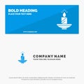 Candle, Christmas, Diwali, Easter, Lamp, Light, Wax SOlid Icon Website Banner and Business Logo Template Royalty Free Stock Photo