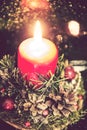 Candle Christmas ligts Royalty Free Stock Photo