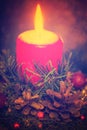 Candle Christmas ligts Royalty Free Stock Photo