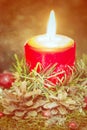 Candle Christmas ligts Royalty Free Stock Photo