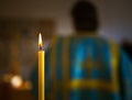 Candle in church Royalty Free Stock Photo