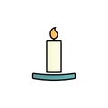 Candle color gradient vector icon