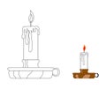 Candle. Coloring Picture