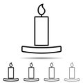 Candle different shapes icon. Simple thin line, outline of halloween icons for ui and ux, website or mobile application