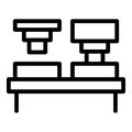 Candle equipment icon outline vector. Making workshop