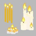 Candle with fire Royalty Free Stock Photo