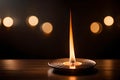 Candle fire and burning paper. Royalty Free Stock Photo