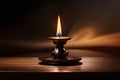 Candle fire and burning paper. Royalty Free Stock Photo