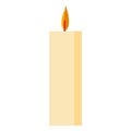 Candle fire icon, flat style Royalty Free Stock Photo