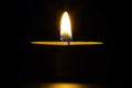 Candle flame. Royalty Free Stock Photo