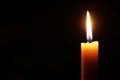 Candle flame on black Royalty Free Stock Photo
