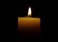 Candle, flame, Black background Royalty Free Stock Photo