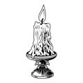Candle with flame Royalty Free Stock Photo