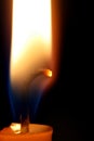 Candle flame closeup