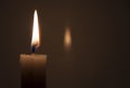 Candle flame on a dark background Royalty Free Stock Photo