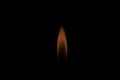 candle flame lit in the dark Royalty Free Stock Photo
