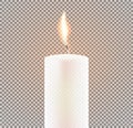 Candle Flame on Transparent Background.