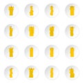 Candle forms icons set in flat style