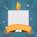 candle frame. Vector illustration decorative background design