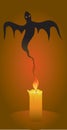 Candle and ghost Royalty Free Stock Photo