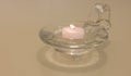 Candle on glass candleholder Royalty Free Stock Photo