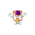 Candle in glass mascot cartoon style as an Elf Royalty Free Stock Photo