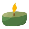candle green heat comfort light icon element