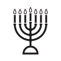 candle holder for seven candles & x28;the menorah icon