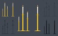 Candle holders. Outline. Without outline. Royalty Free Stock Photo