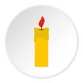 Candle icon circle Royalty Free Stock Photo